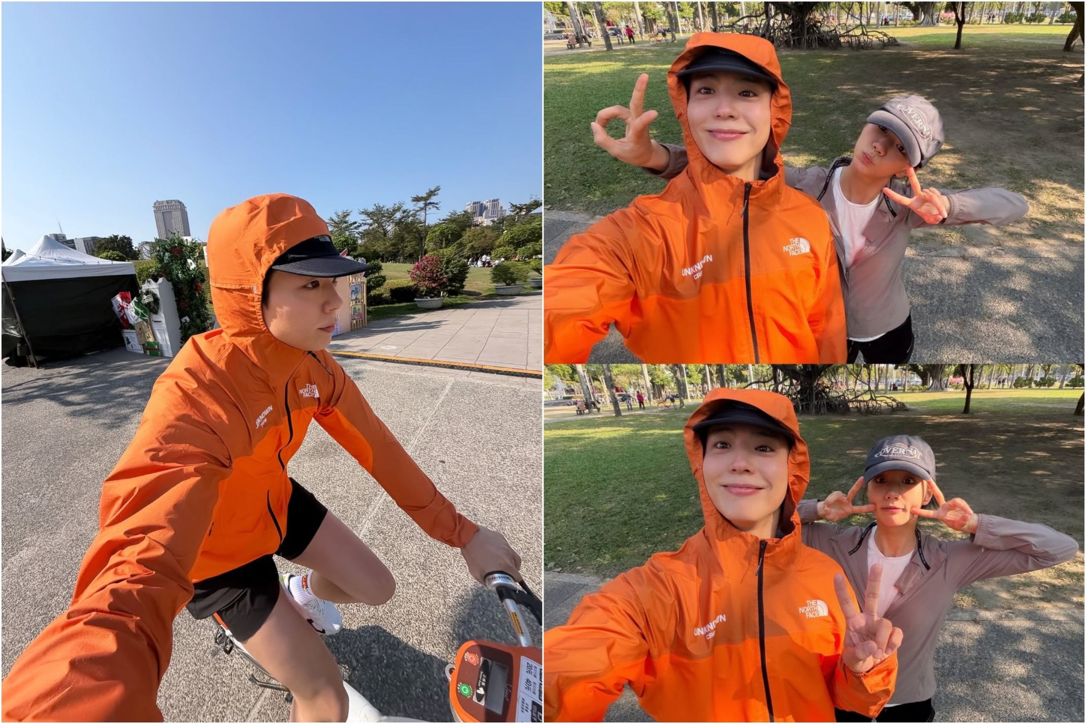 朴寶劍再訪高雄騎到YouBike了 揪惠利朝聖「寶劍樹」合影