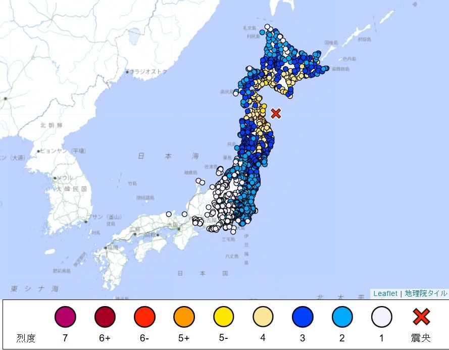 日本青森外海規模7.2強震 氣象廳發布海嘯警報