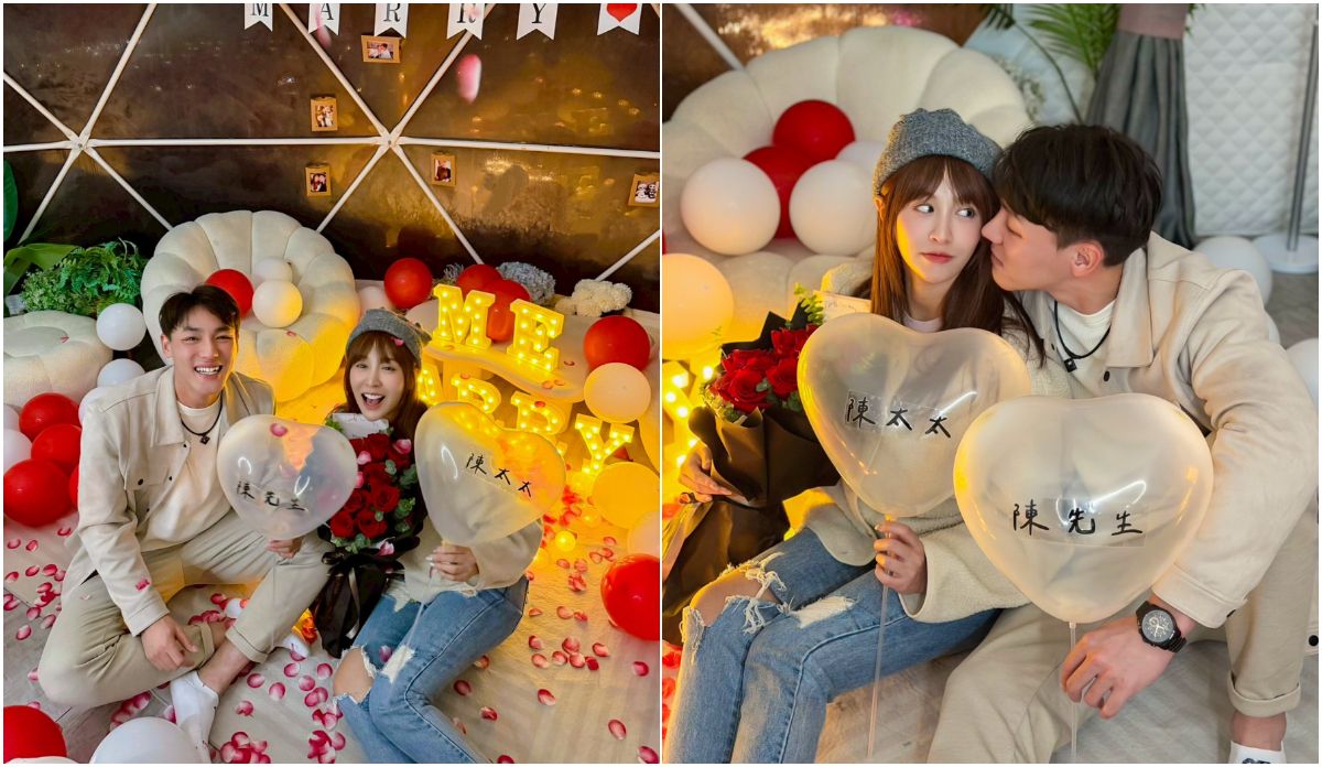 中職CP+1 陳晨威求婚成功!「陳太太」啾啾甜笑依偎