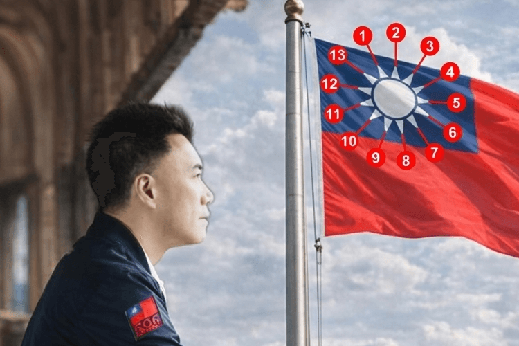 林沛祥發長文拒審國防預算　「愛國背景圖」遭抓包國旗畫錯了