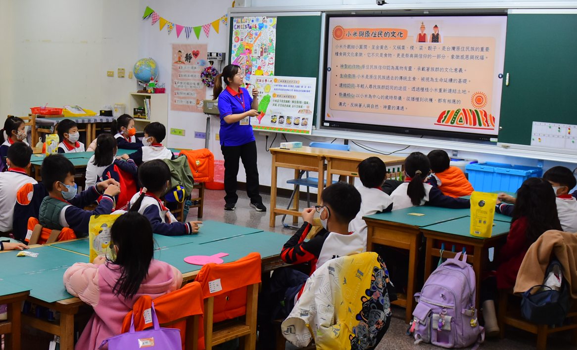 蘆竹龍安國小營養午餐原民小米入菜 學生認識多元飲食文化 g545as