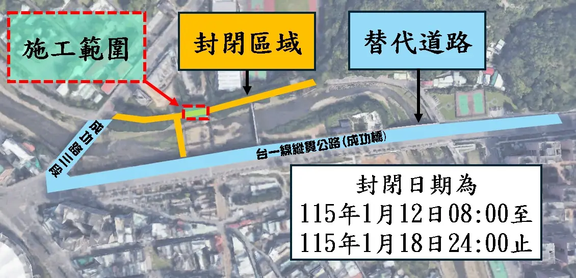 配合管線遷移作業 桃園1/12起封閉部分南崁溪自行車道 配合管線遷移作業 桃園1/12起封閉部分南崁溪自行車道