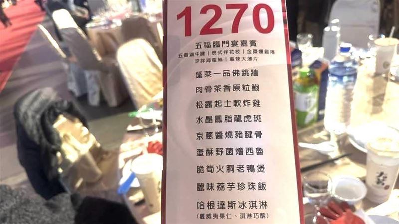 廣達2026忘年會席開1300桌 五星級海陸菜單曝光