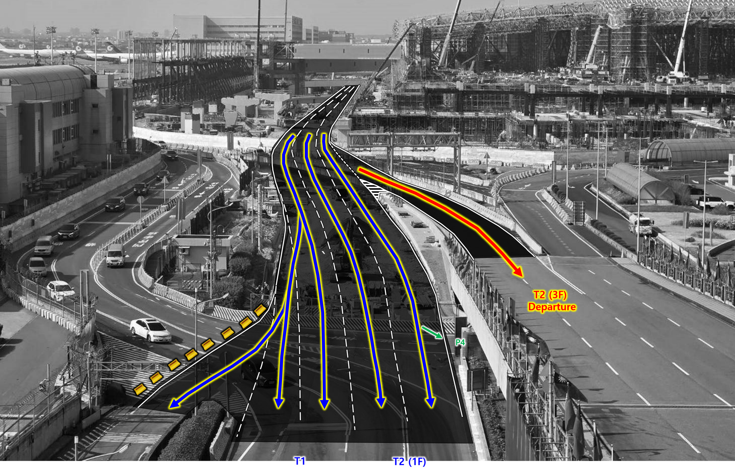 出國注意!桃機航站南路今晚起管制6H 前往第二航廈須改道 gsaf5g65 scaled