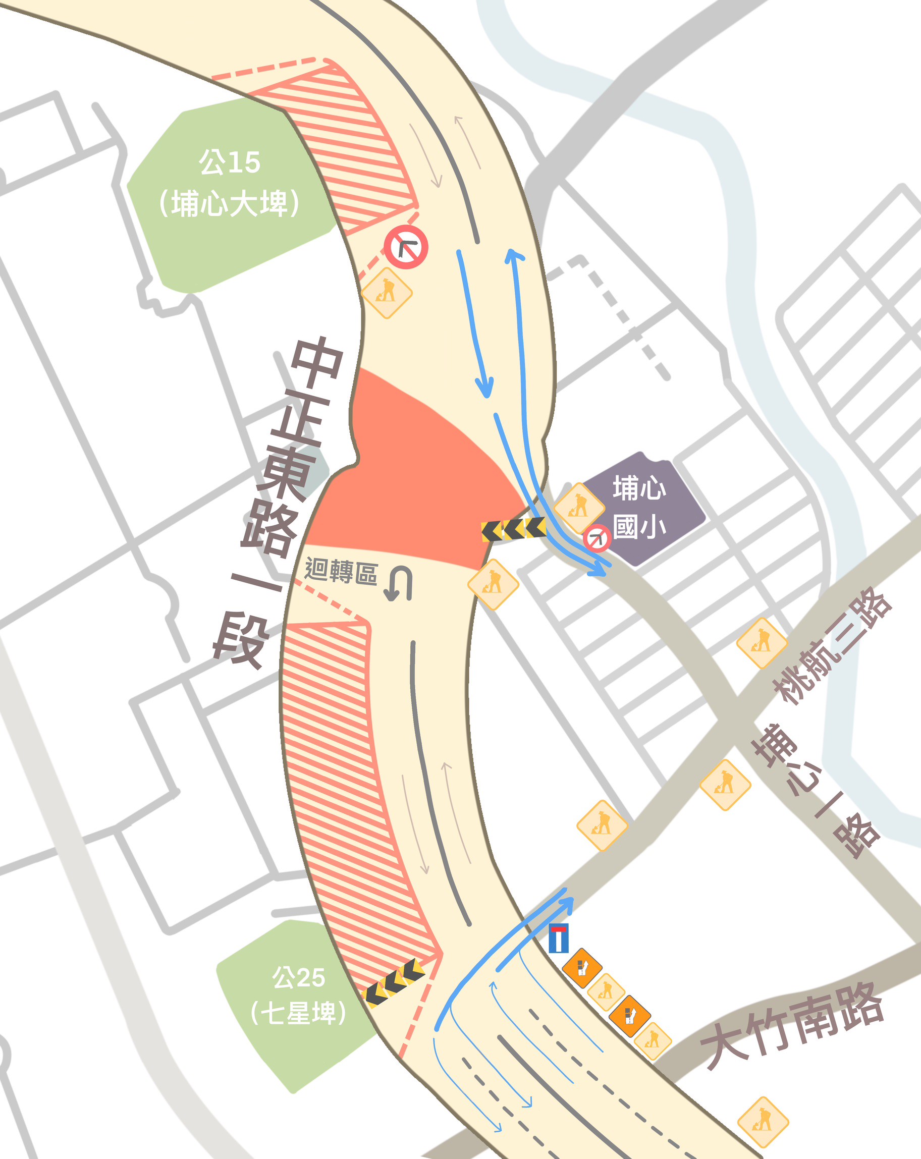 地圖 埔心100淹水改善工程封路5 放大