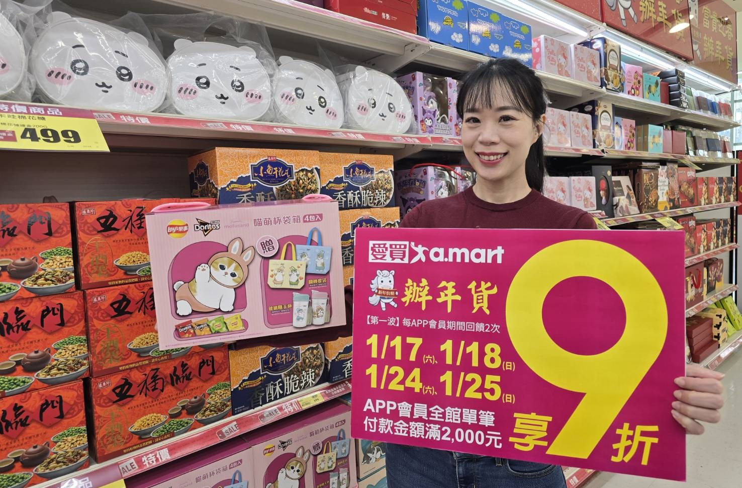 愛買搶攻新年商機 會員APP獨享活動、家電分期零利率齊跑 上市多款限量IP禮盒 玩具總動員、吉伊卡哇、酷洛米一次入手