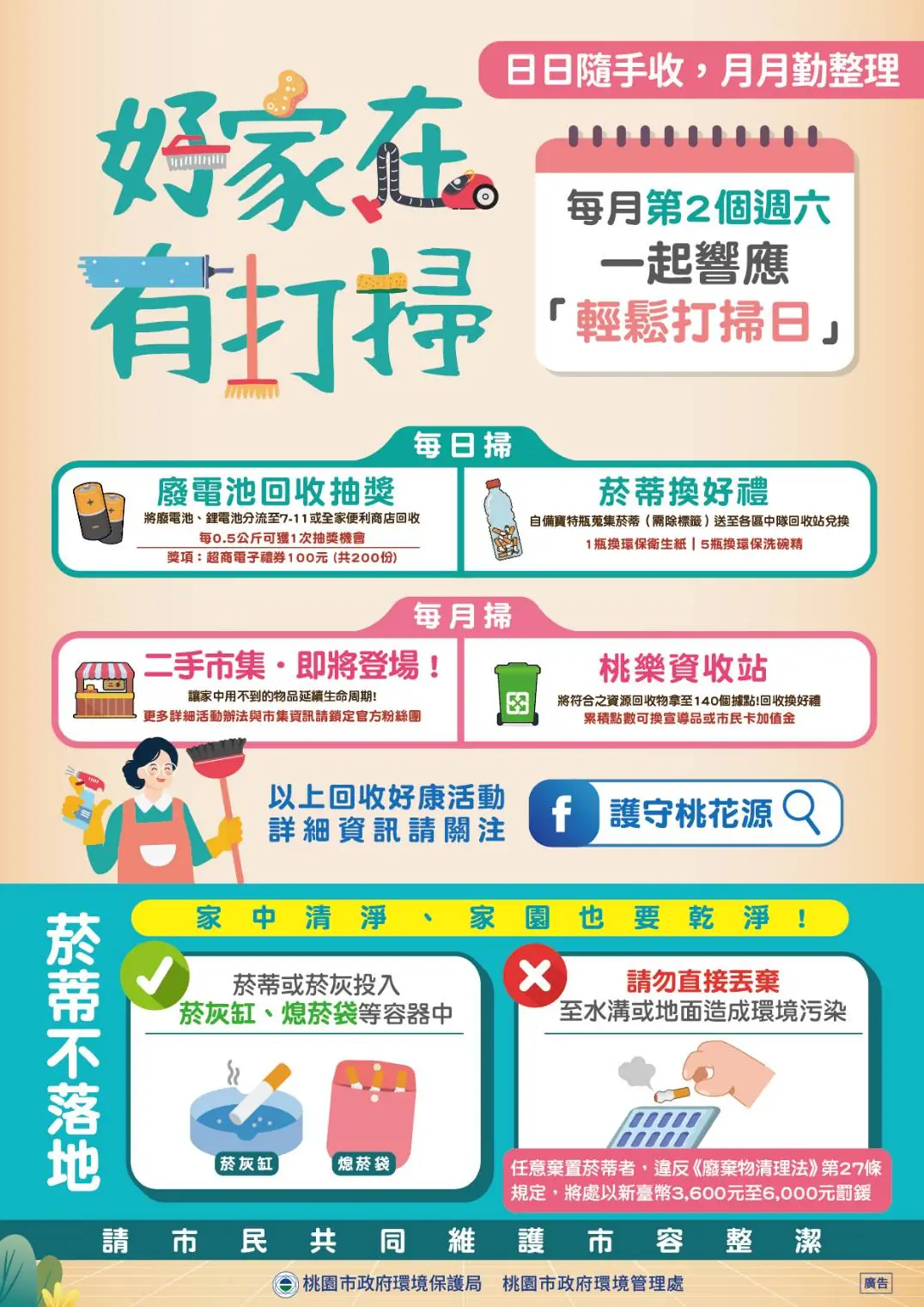 桃園環管處推環保回收換好禮 鼓勵市民大掃除斷捨離 第5張 0