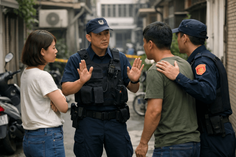 夫妻感情口角引發爭執 八德警到場即時勸導