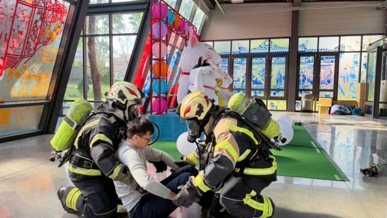 桃消大有分隊備戰桃園燈會 實兵演練守護旅客安全