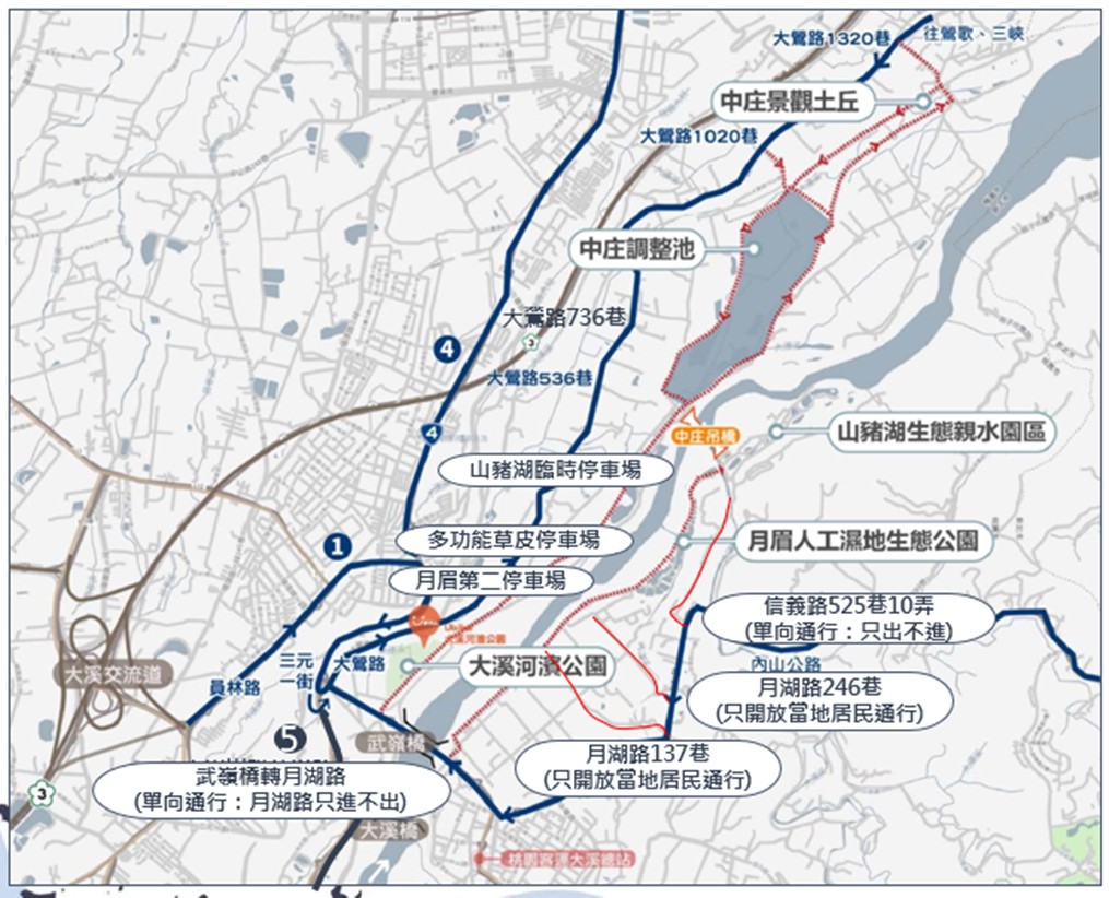 大溪春節強化交管 打造月眉濕地走春新亮點 S 69443628 0