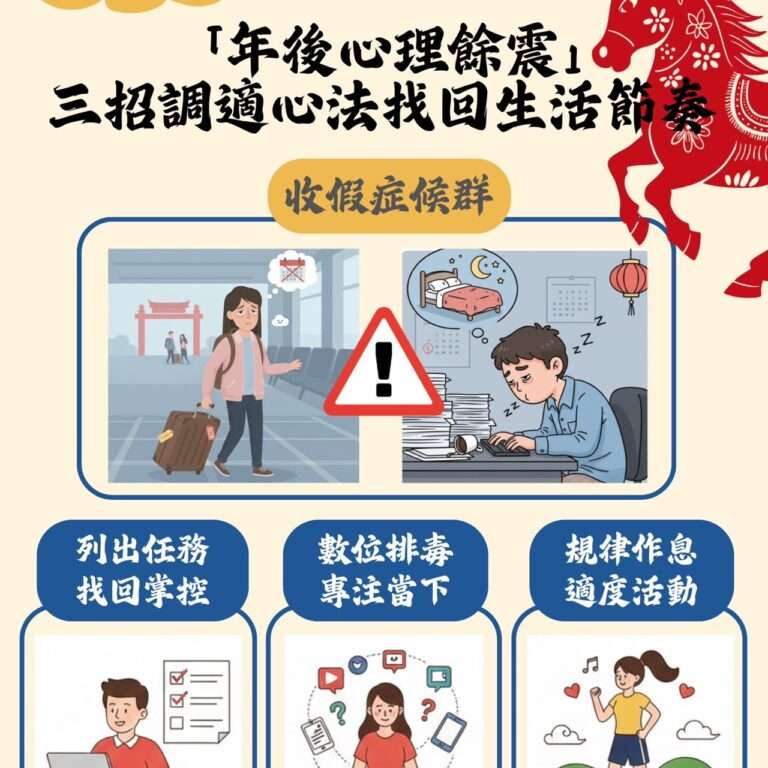 開工沒勁？桃市衛生局傳授3大收心法 陪你走過心理餘震