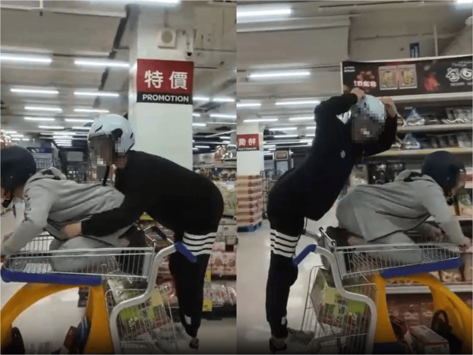 2男用兒童推車耍特技拍「重慶重機片」 遭家樂福提告