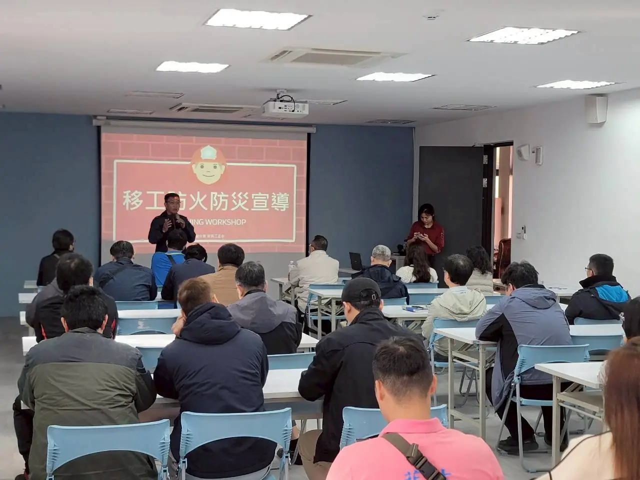 防災宣導無國界 桃消華勛分隊籲移工宿舍安裝住警器 防災宣導無國界 桃消華勛分隊籲移工宿舍安裝住警器