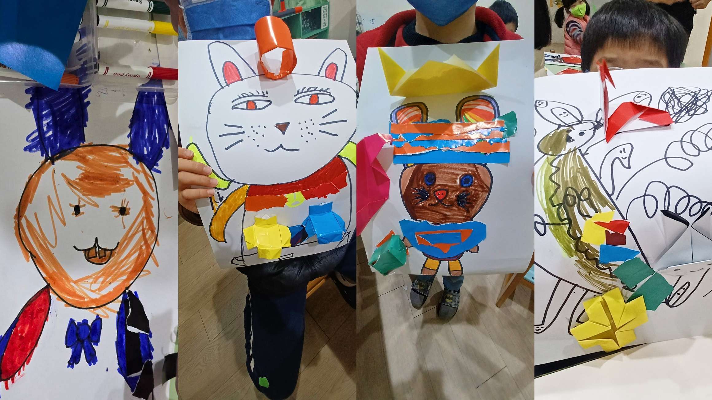 圖3、橘子來畫畫兒童公益行動教室課程成果展示圖片由TINA CHIU邱婷提供。 0