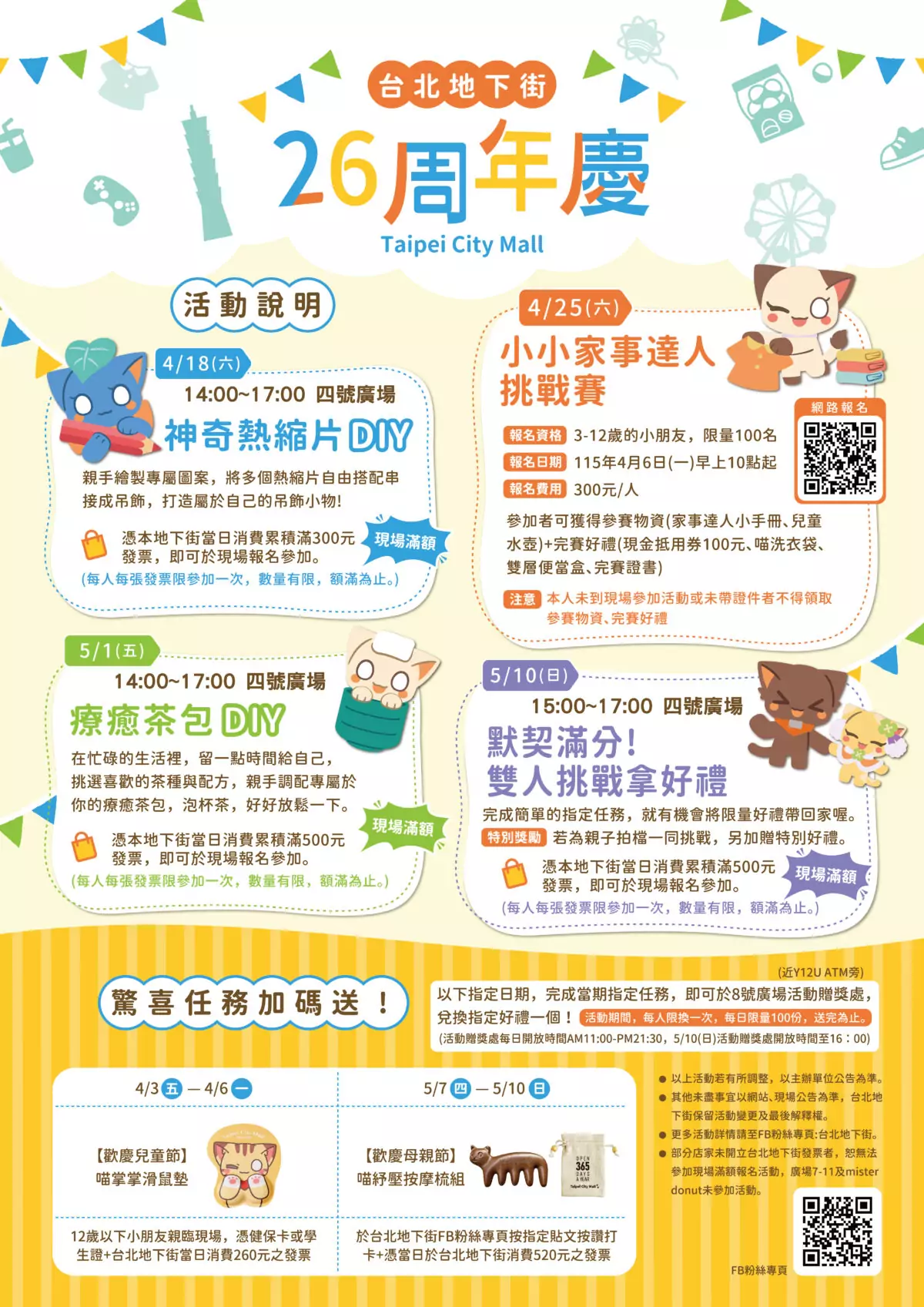 花漾26!台北地下街26週年 5/10前消費滿額多重好禮總值超過165萬元! 214125 4