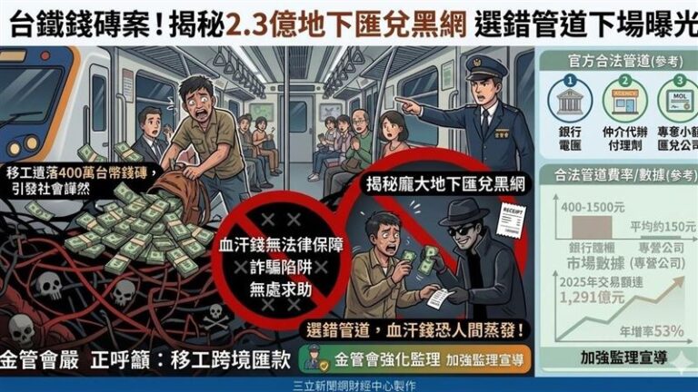 台鐵掉錢案扯出2.3億地下匯兌 跨境匯款三大安全正軌曝