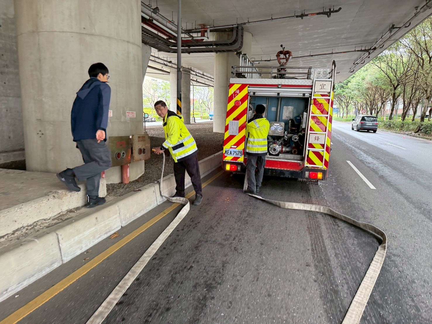 青埔消防救災無線電通訊死角測試 確保救援指令精準傳達