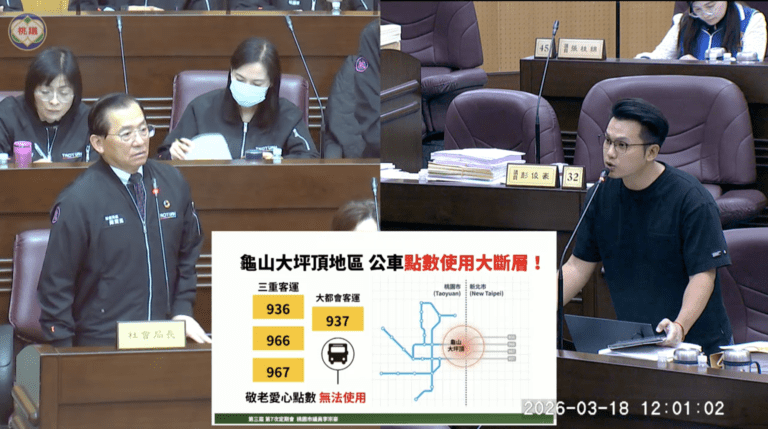 車資隨油價上漲 李宗豪籲桃園敬老卡調整愛心計程車補助