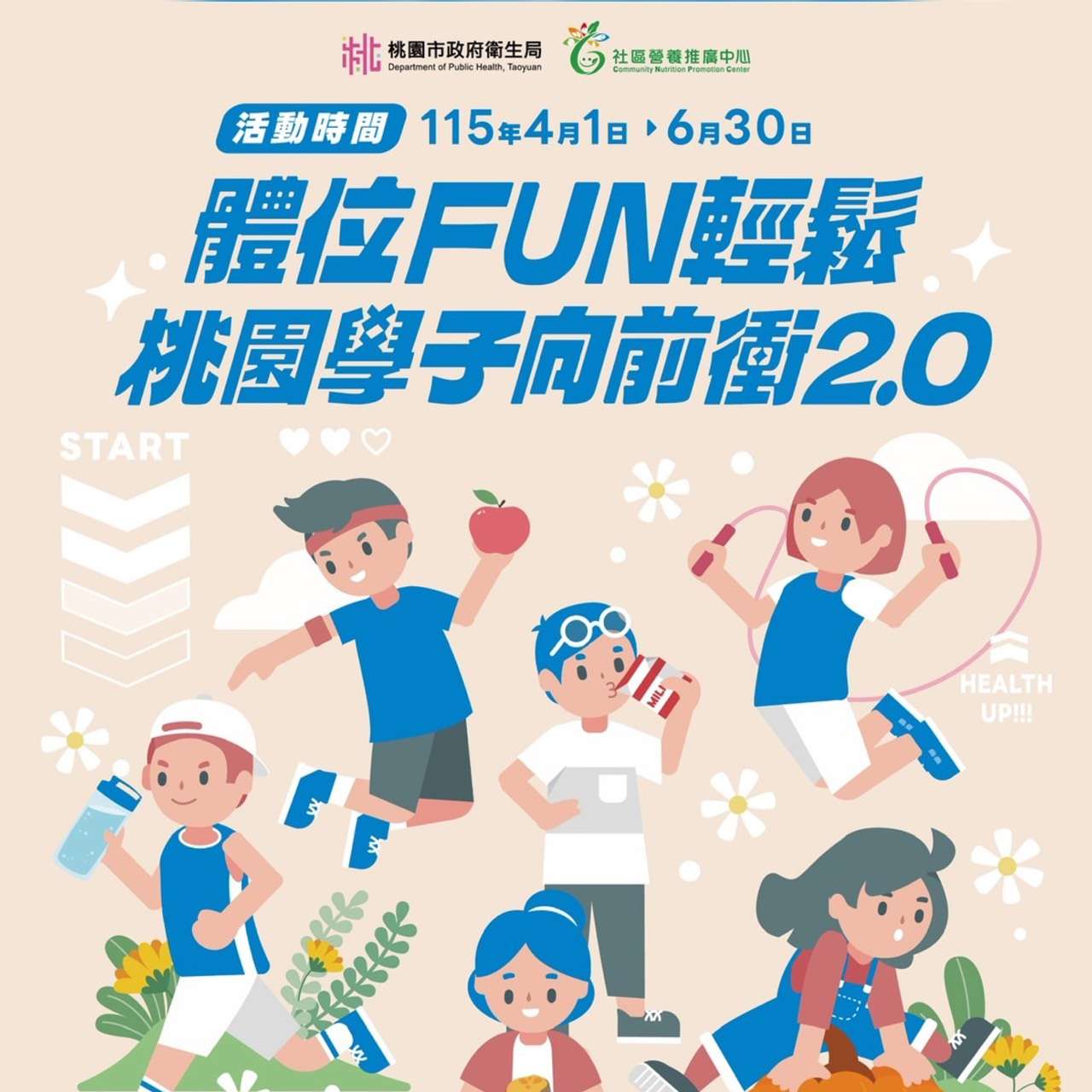 桃園學子肥胖率降至12.3%!衛生局再推健康2.0挑戰賽送5千禮券 桃園學子肥胖率降至12.3%!衛生局再推健康2.0挑戰賽送5千禮券