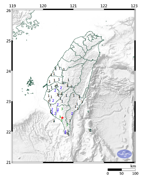 屏東縣南義鄉規模4.7地震 屏東新埤最大震度3級 屏東縣南義鄉規模4.7地震 屏東新埤最大震度3級