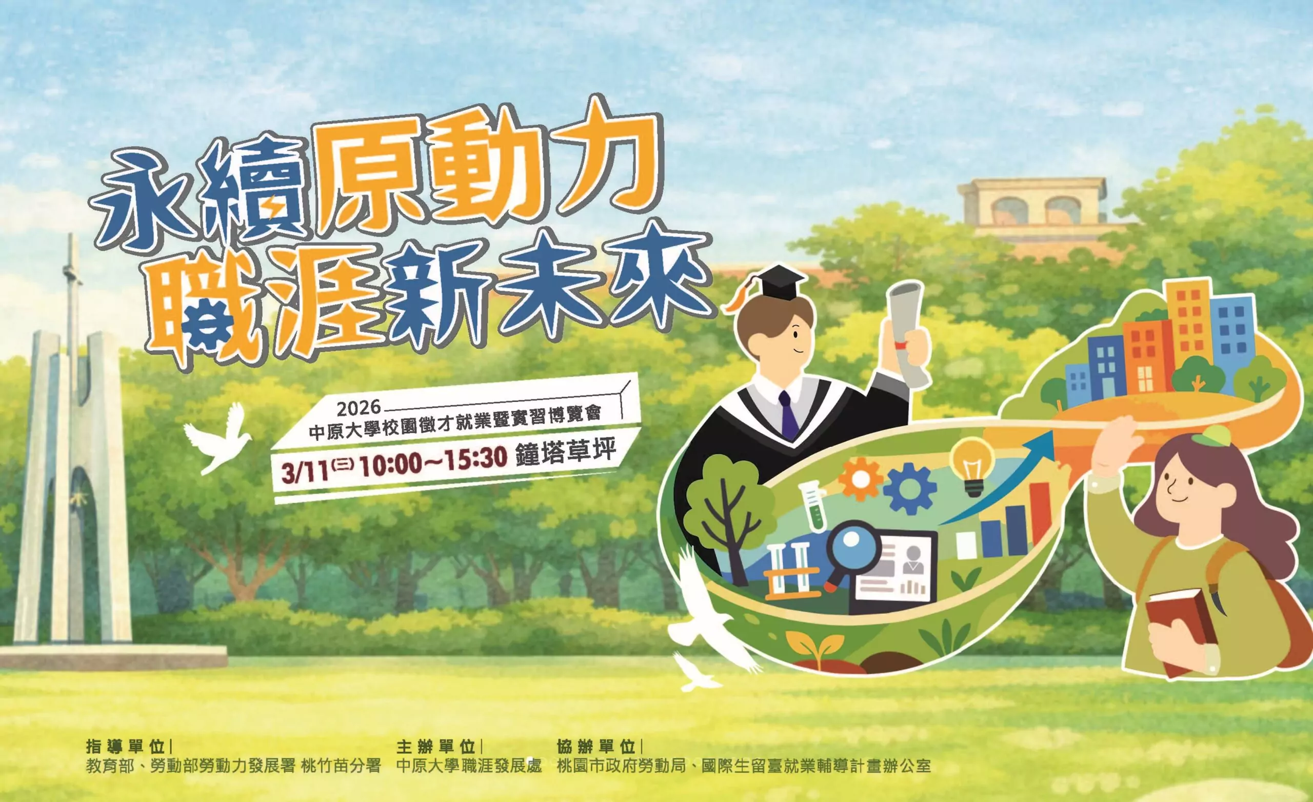 中原大學3/11校園徵才釋出逾3000職缺 提供多元職涯選擇 中原大學3/11校園徵才釋出逾3000職缺 提供多元職涯選擇