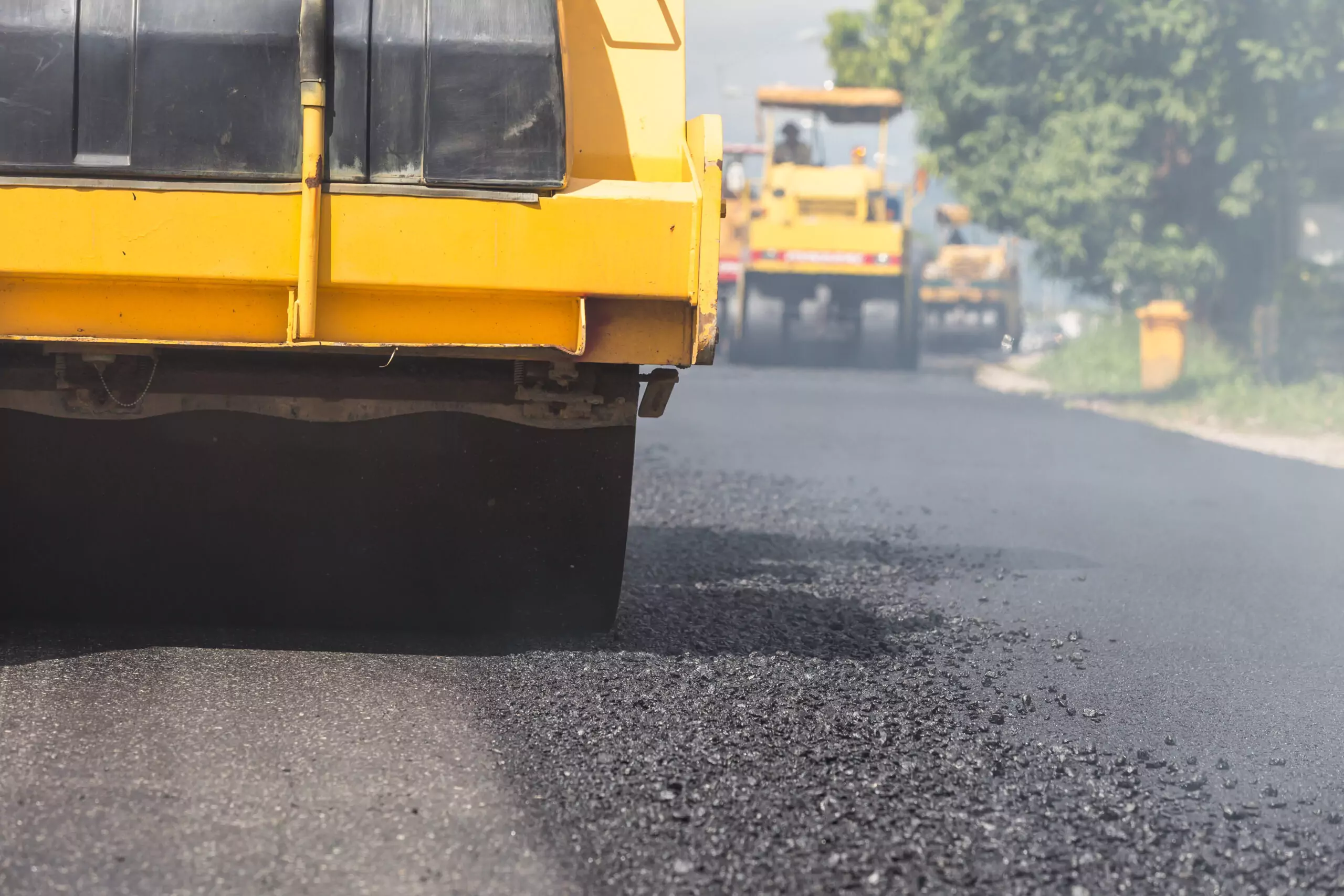 台61北上大園蘆竹段5/26施工 用路人請改行內側車道 road roller working new road construction site scaled