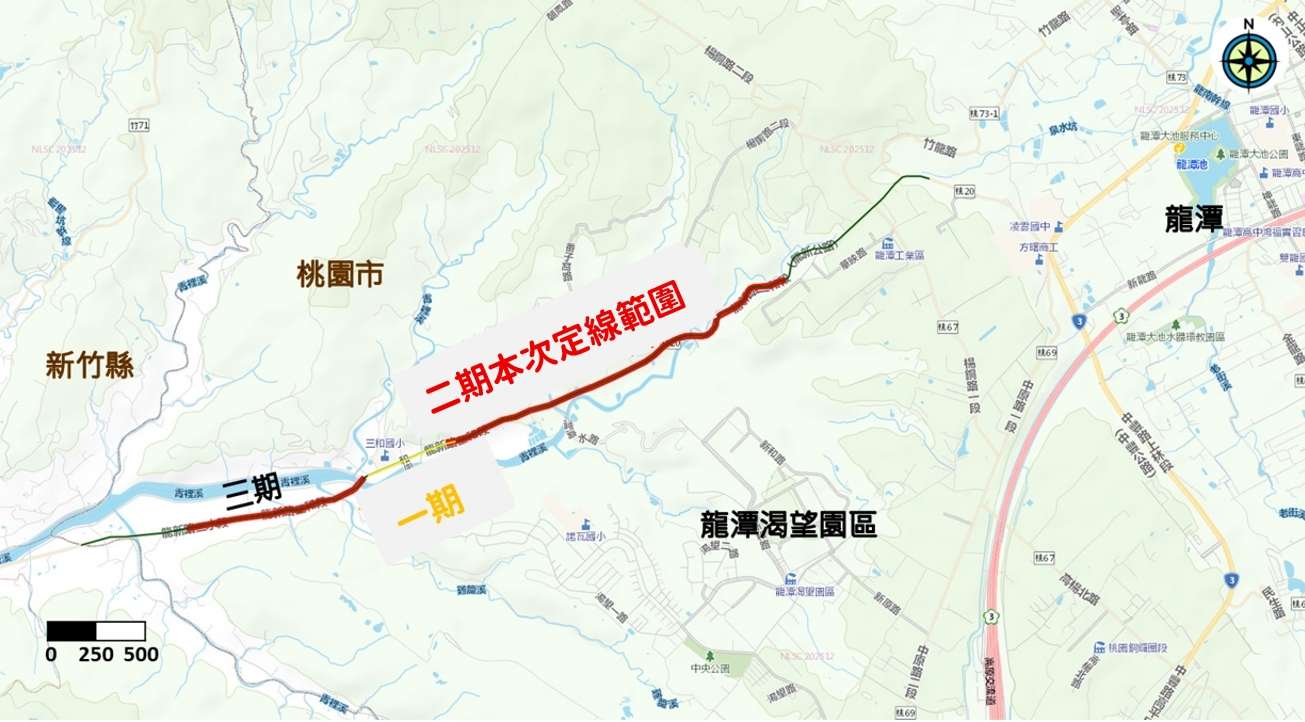 1.本次定線範圍及相關位置圖