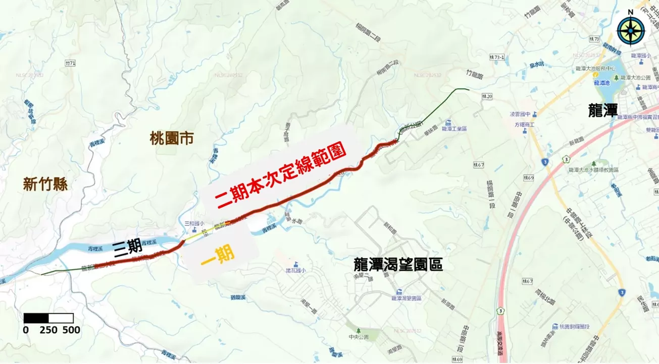 1.本次定線範圍及相關位置圖
