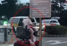 【有片】硬要過?新屋赤腳伯騎代步車闖停車場 柵欄當場「歪腰」 【有片】硬要過?新屋赤腳伯騎代步車闖停車場 柵欄當場「歪腰」