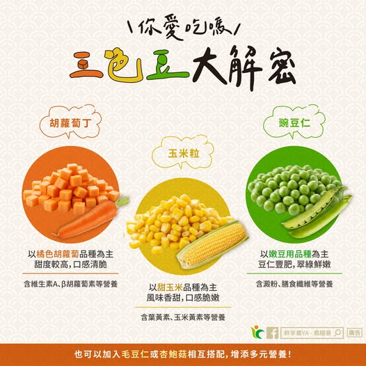 便當魔王身世大公開！農糧署揭三色豆小秘密 營養師級煮法曝光