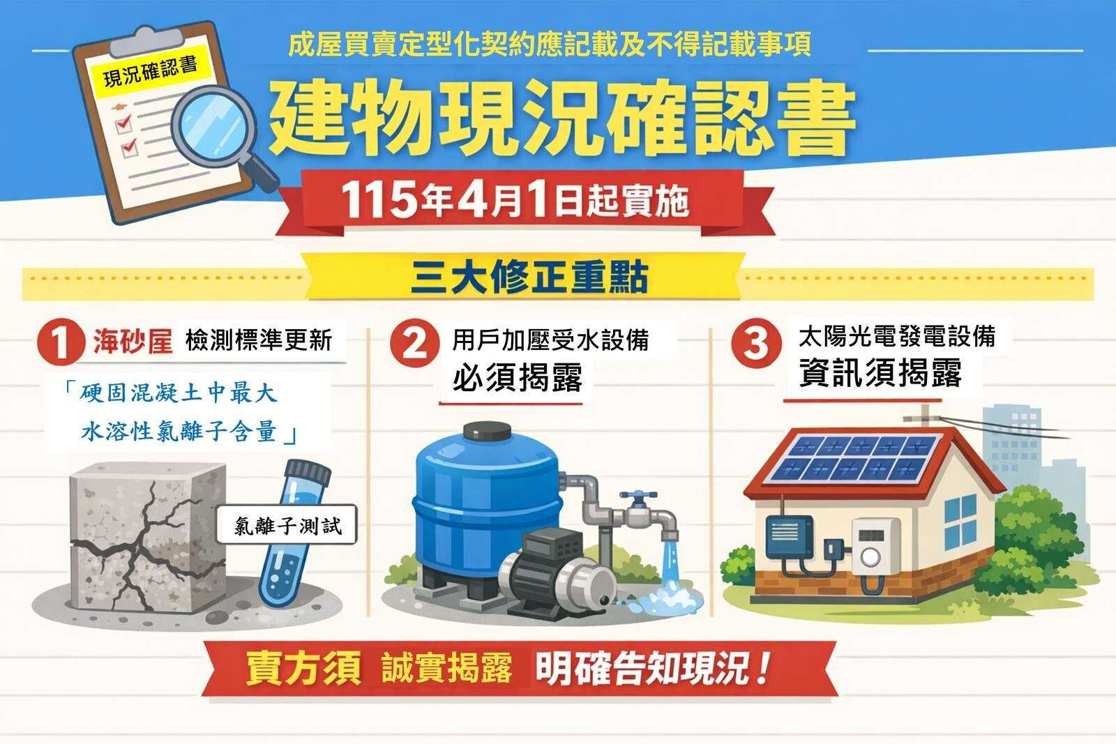 海砂屋秒現形!成屋買賣新制4月上路 賣房需揭露「這3項屋況」 海砂屋秒現形!成屋買賣新制4月上路 賣房需揭露「這3項屋況」