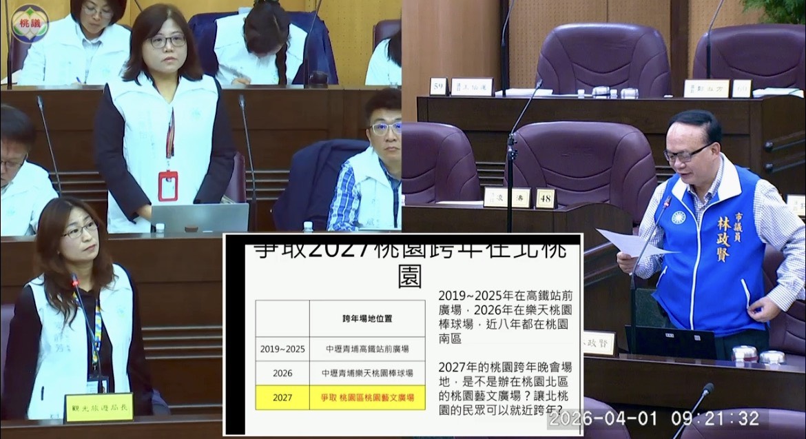 桃園高鐵站前廣場未來難借用 林政賢建議改到這辦跨年晚會 桃園高鐵站前廣場未來難借用 林政賢建議改到這辦跨年晚會