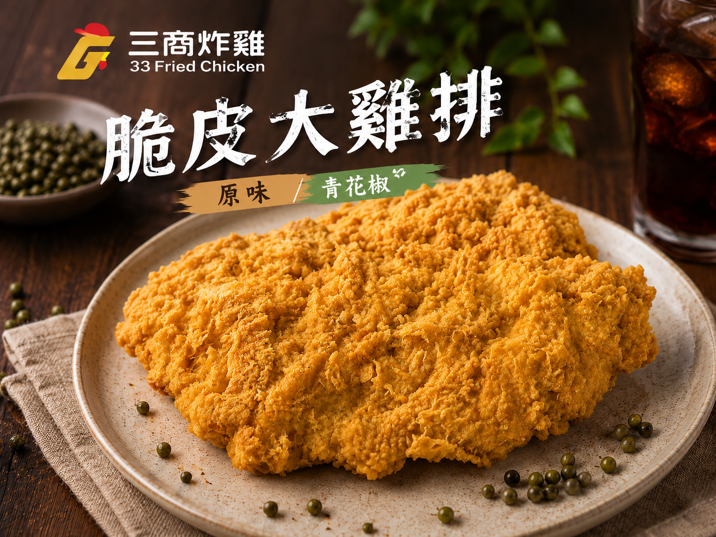 三商炸雞超狂新品!脆皮大雞排原味、青花椒雙口味開吃 學生買一送一超划算 三商炸雞超狂新品!脆皮大雞排原味、青花椒雙口味開吃 學生買一送一超划算