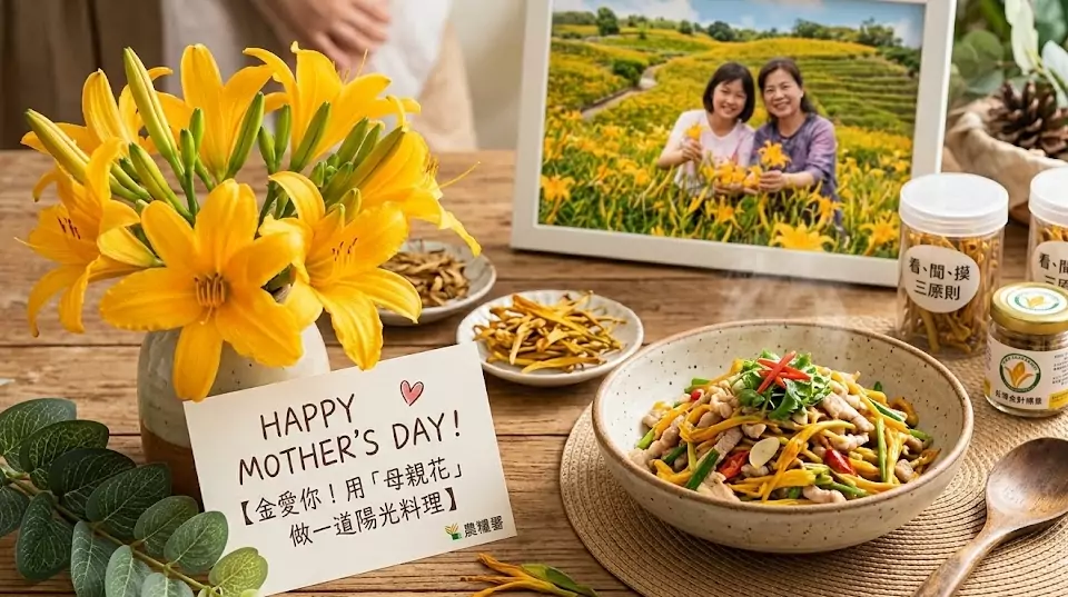 母親節別送康乃馨?農糧署推「傳統母親花」金針料理愛媽媽 母親節別送康乃馨?農糧署推「傳統母親花」金針料理愛媽媽