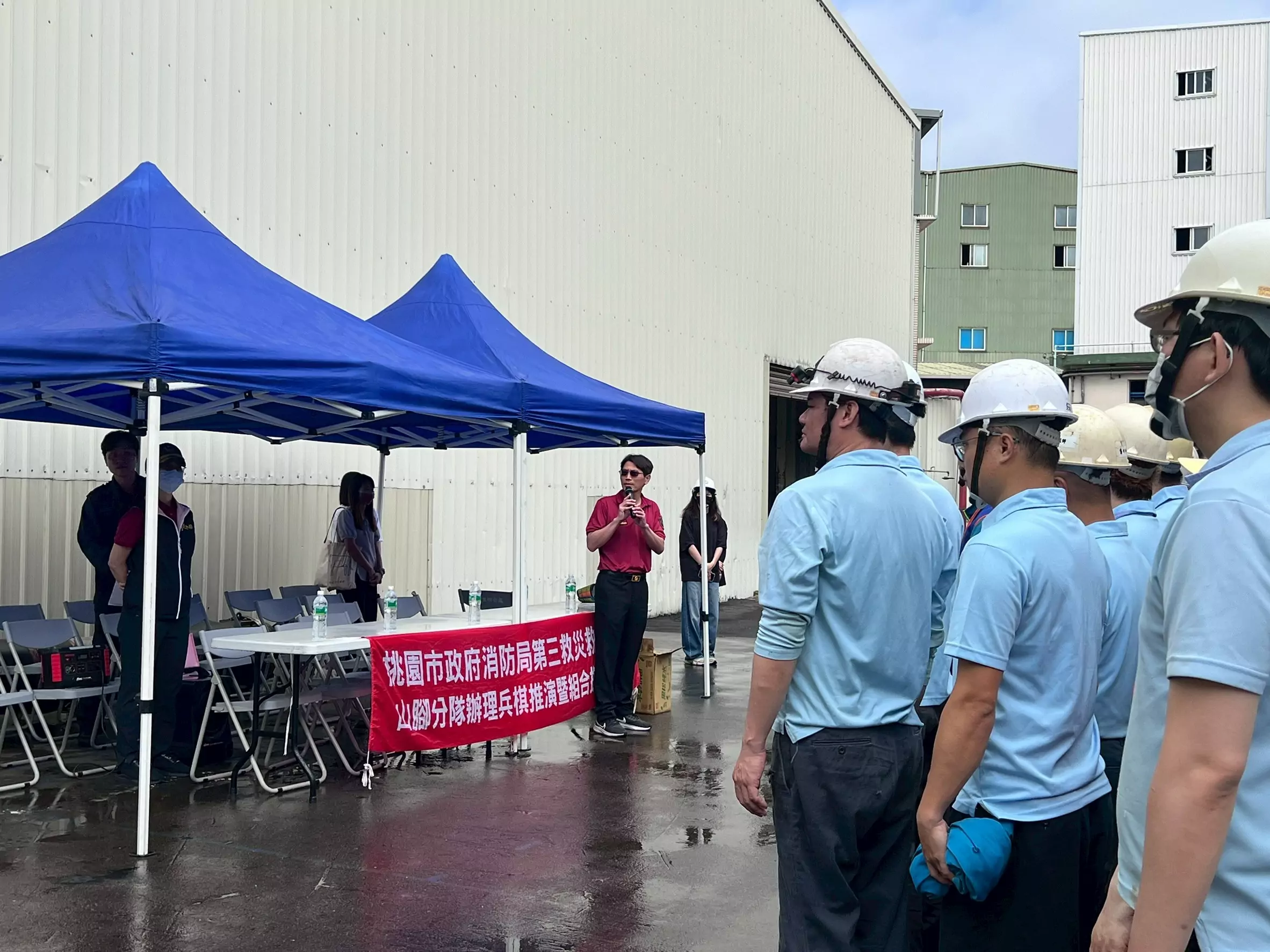桃市山腳消防攜手台硝公司 辦理工廠火警演練 656hee 1