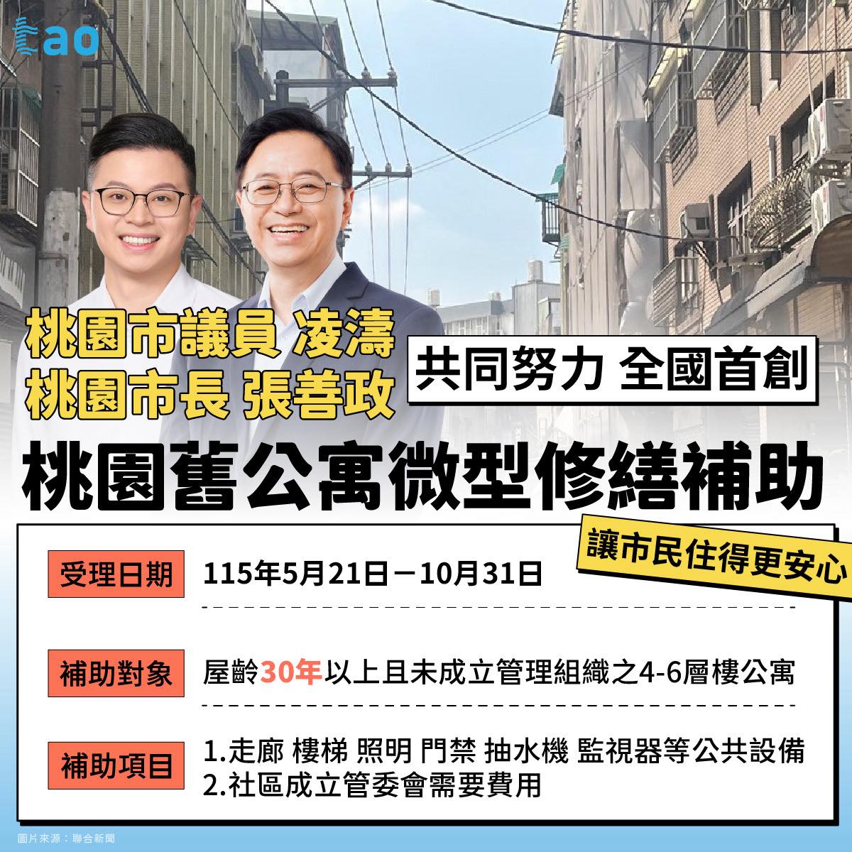桃園首創舊公寓微型修繕補助計畫 凌濤:彌補中央的不足 703275441 1316260457350018 6212650399427949143 n