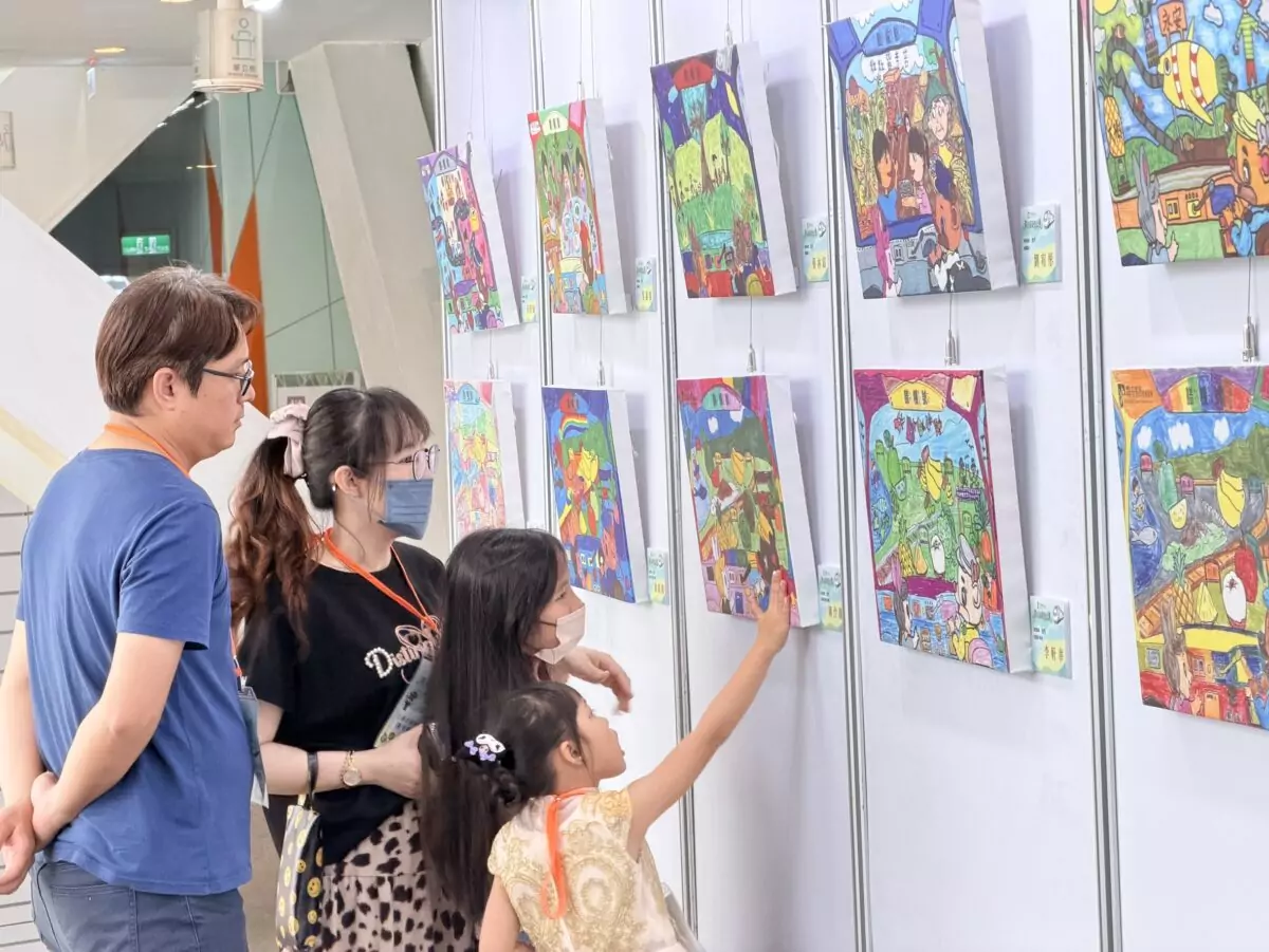 用畫筆守護地球!安得烈執行長羅紹和推惜食展 互動牆高市圖登場 4