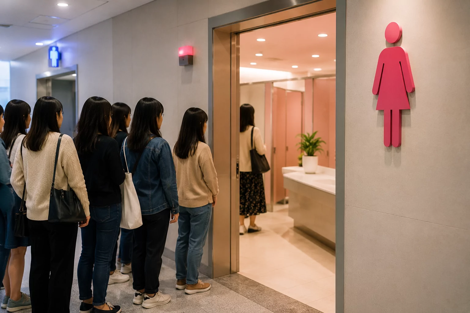 為何男生不用等女生卻大排長龍 日本終於找到問題根源 為何男生不用等女生卻大排長龍 日本終於找到問題根源