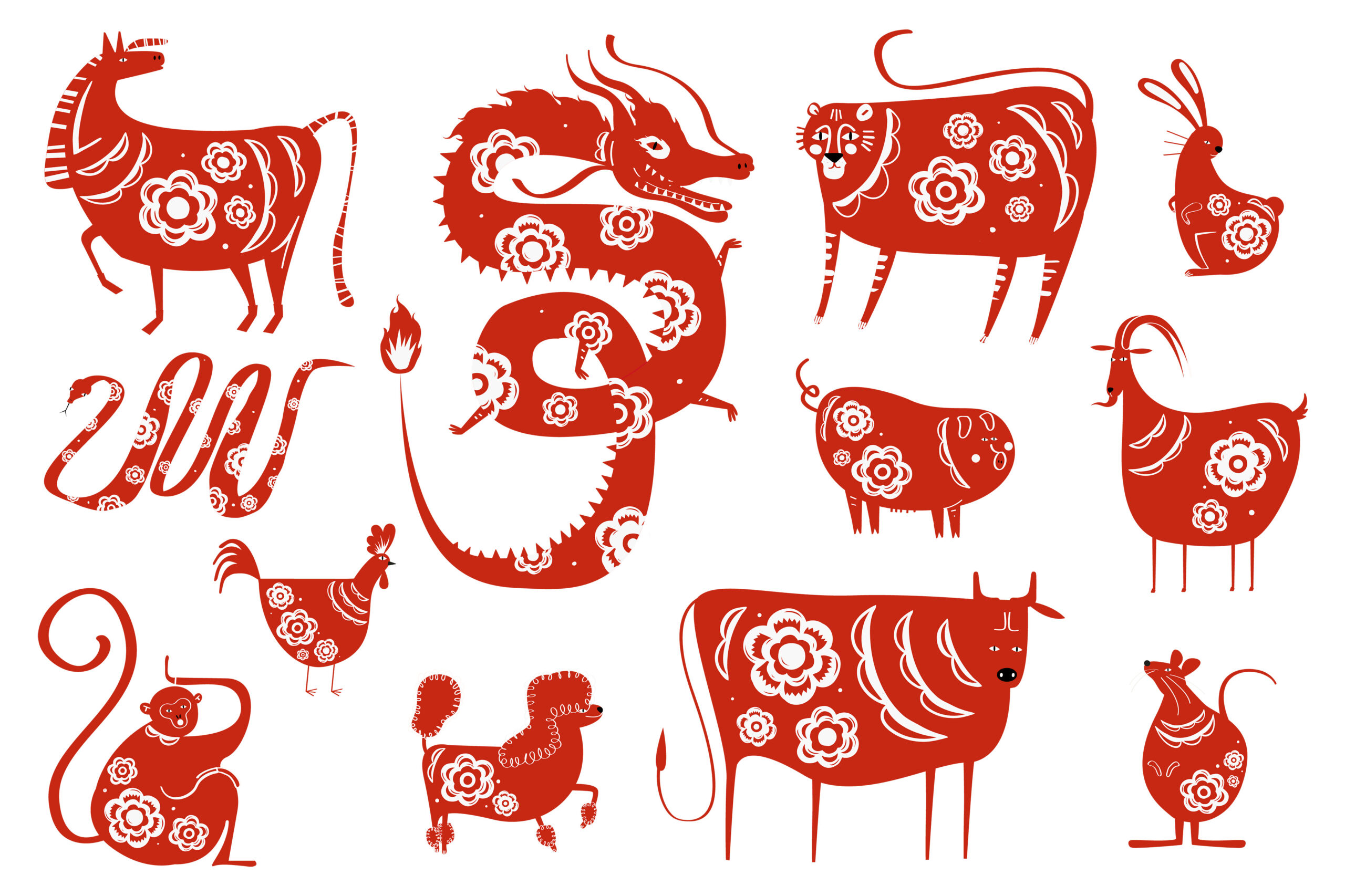財神捎來好消息!3大生肖下半年好運爆發 屬雞者靠「形象」開運 red chinese zodiac animals png transparent collection scaled
