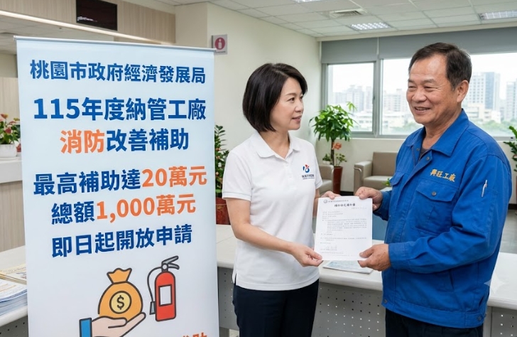 中小企業快看!桃園特定工廠消防改善最高補助20萬 1783914052956
