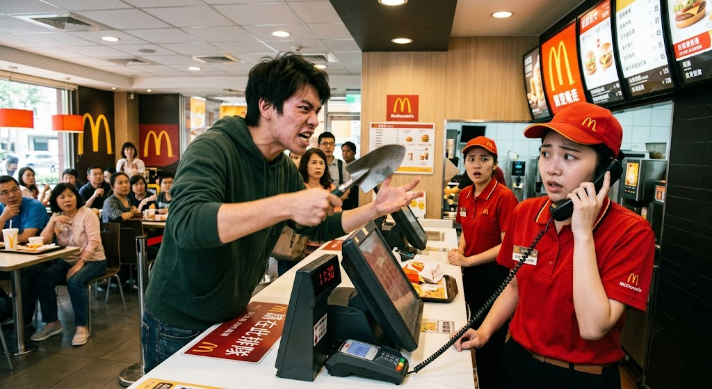 不爽飲料裝太少?桃園男揮土鏟恐嚇麥當勞店員 逃逸1小時被逮 54e06b48 70a5 4351 b8bc 432a836be022